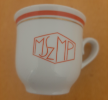 Zsolnay mszmp inscription, coffee cup with logo