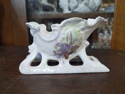 Austria vikrtoria, schmidt & co carlsbad 1891-1918 flower pattern porcelain sled. 12 Cm.