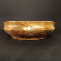 Old, turned cherry wood bowl