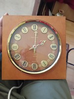 Retro amber wall clock