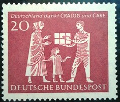N390 / Germany 1963 cralog und care aid organization stamp postal clerk