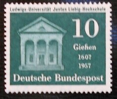 N258 / Germany 1957 University of Giessen stamp postal clerk