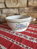 Zsolnay soup bowl with a forget-me-not pattern