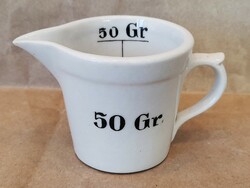 Rare tiny porcelain apothecary measuring cup