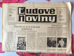 1987 április 9  /  Ludové Noviny  /  SZÜLETÉSNAPRA :-) Eredeti, régi ÚJSÁG Ssz.:  27598
