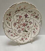 Zsolnay large wall plate with floral pattern #1968