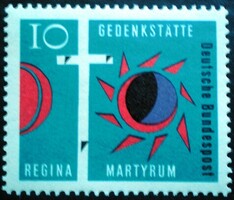 N393 / Germany 1963 Regina Martyrs' Church stamp postal clerk