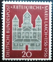 N238 / Germany 1956 the maria laach church stamp postal clerk