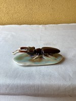 Porcelain stag beetle figure 12 cm.