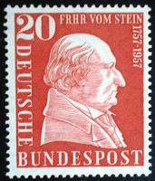 N277 / Germany 1957 baron vom stein stamp postal clerk