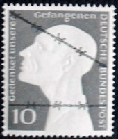 N165 / Germany 1953 POW stamp postal clerk