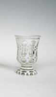 White Biedermeier glass cup