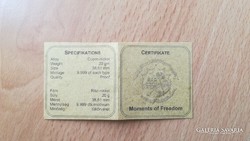 10 $ 2004 Moment of Freedom - A spanyol armada pusztulása certifikáció