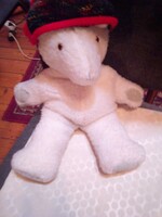 Craft teddy bear with a black hat! Unused, new. 50 Cm