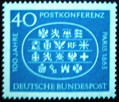 N398 / Germany 1963 international correspondence conference stamp postal clerk