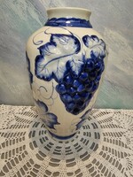 Porcelain vase with vine pattern