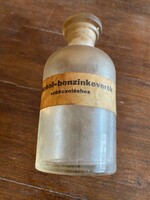 Alcohol-gasoline mixture for wound treatment. Old apothecary bottle. Size: 13 cm high circle diameter: 20 cm
