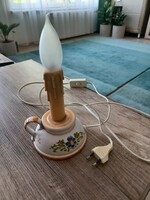 Ceramic candle-shaped lamp