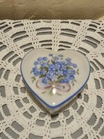 Small porcelain container with forget-me-not pattern