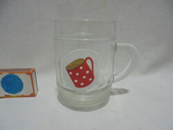 Retro ovis, preschool children's cup, cup - polka dot mug with sign