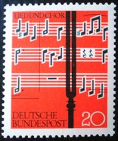 N380 / Germany 1962 choir singing stamp postal clerk