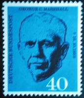 N344 / Germany 1960 george c. Marshall stamp postman