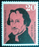 N328 / Germany 1960 philip melanchthon stamp postal clerk
