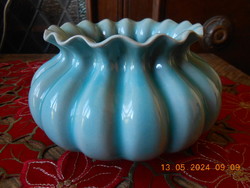 Zsolnay base glaze fluted vase / bowl