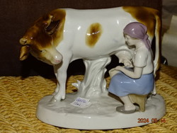 Grafenthal scheidig-kunst porcelain cow milking girl