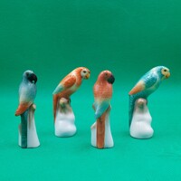 Kelety Sándor Herendi porcelán papagáj figurák