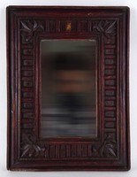 1R284 Antik faragott erdélyi tükör falitükör 40 x 30 cm