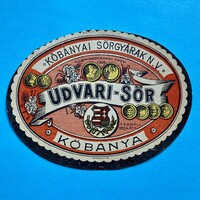 Kőbánya 'yard beer' label 1949 - collector's condition