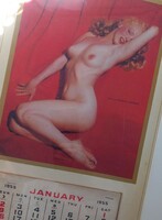 Marilyn monroe original calendar in picture frame vintage 1955 golden dreams pinup