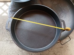 Huge 60cm cast-iron frying pan, roasting pan, roasting pan, instead of a grill plate, a flekken oven