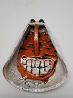 Ceramic mask, buso mask, 26 cm x 20 cm, wall decoration