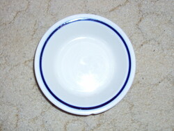Retro Alföldi porcelán üzemi konyha kis kompótos tányér kék szegélyes 1 db 1960-1980-as évekből