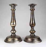 1R677 pair of old patina 925 silver candle holders 520g 24.5 Cm