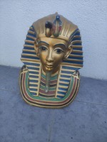 Large Exotic Tutankhamun Egyptian Pyramid Bust Mask Porcelain