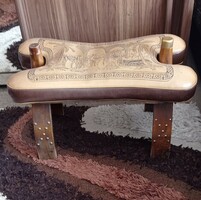 Larger camel chair with cushion in good condition
