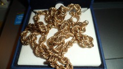 14K classic twisted gold chain