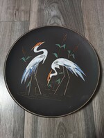 Német kerámia fali tál, fali tányér madarak 27cm