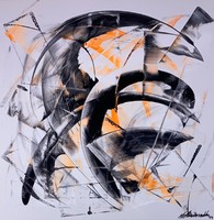 Parscha mirghawameddin (1979) - abstract n°4700 - xl-105x105 cm