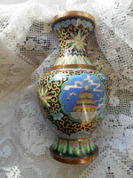 Rekeszzománc  váza  CLOISONNÉ 18 cm