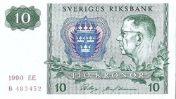 10 Kronor 1990 Sweden