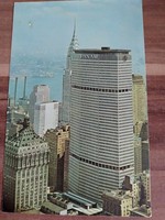 Régi képeslap, Amerika, New York, Pan am building, felhőkarcoló, magassága: 246 m