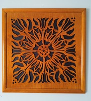 Virág mandala - áttört falikép