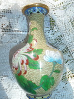 Rekeszzománc  váza  CLOISONNÉ 16 cm