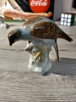 Ktsz porcelain falcon, drasche 11cm, Köbánya porcelain