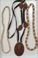Necklaces made of natural material
