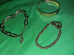 Very nice copper metal and plastic bracelets bundled together with 3 pieces of jewelry cheaply as shown